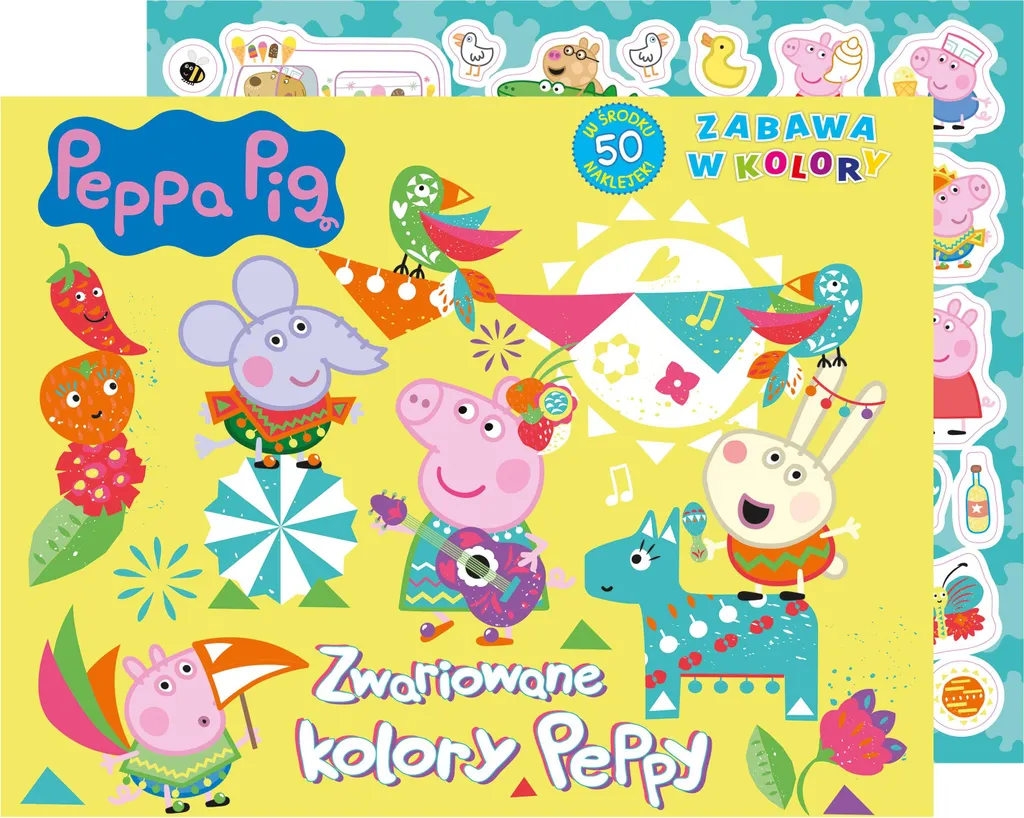 Livre de Coloriage Peppa Pig avec Stickers pour Apprendre les Couleurs
