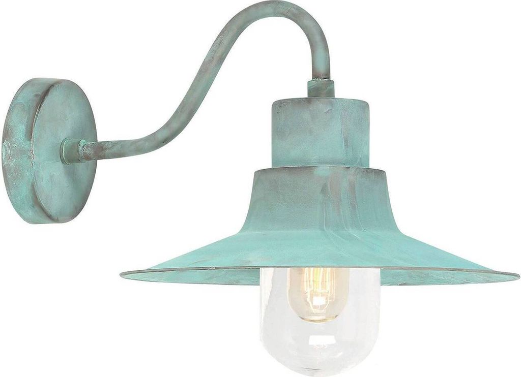 Elstead Sheldon Außen-Wandleuchte E27 Grünspan IP44 Produktbild 
