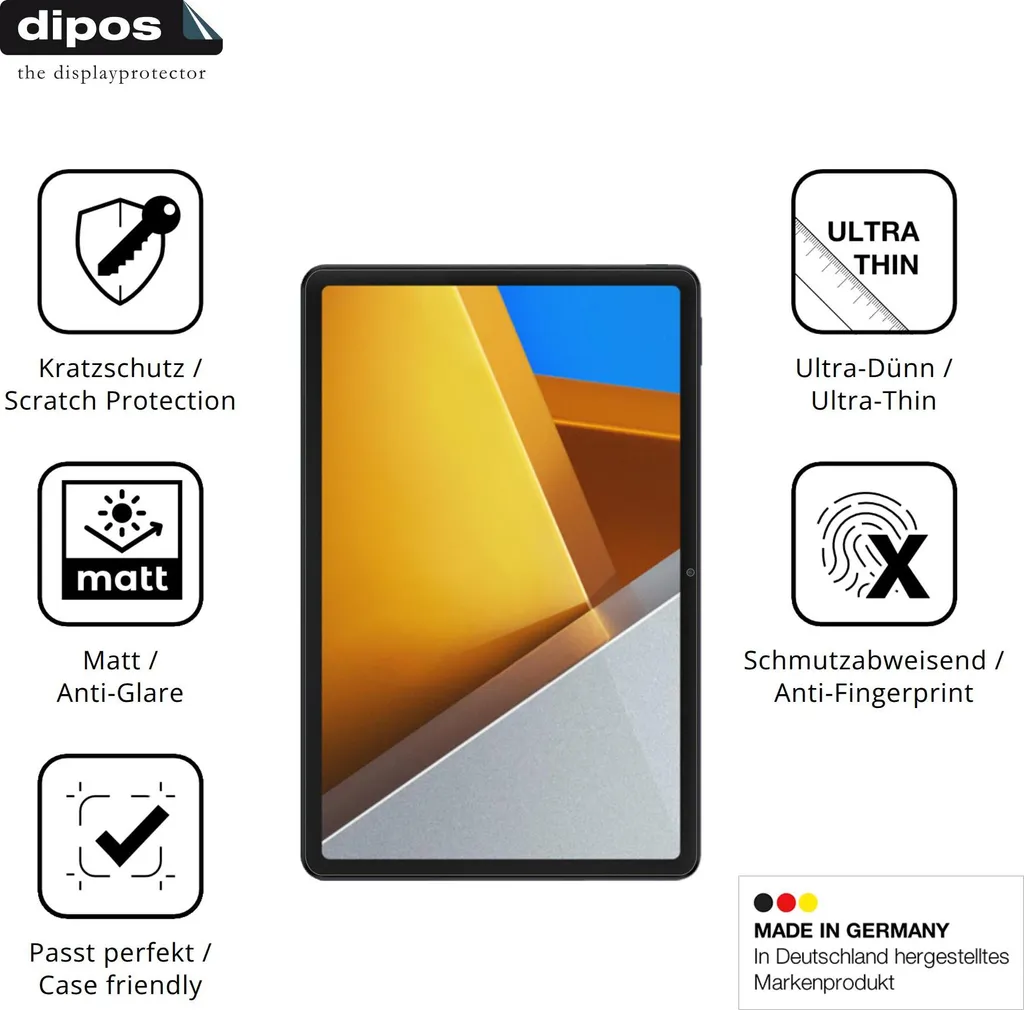 2x Pellicola Protettiva per Poco Pad M1 Protezione Schermo Antiriflesso dipos - 7