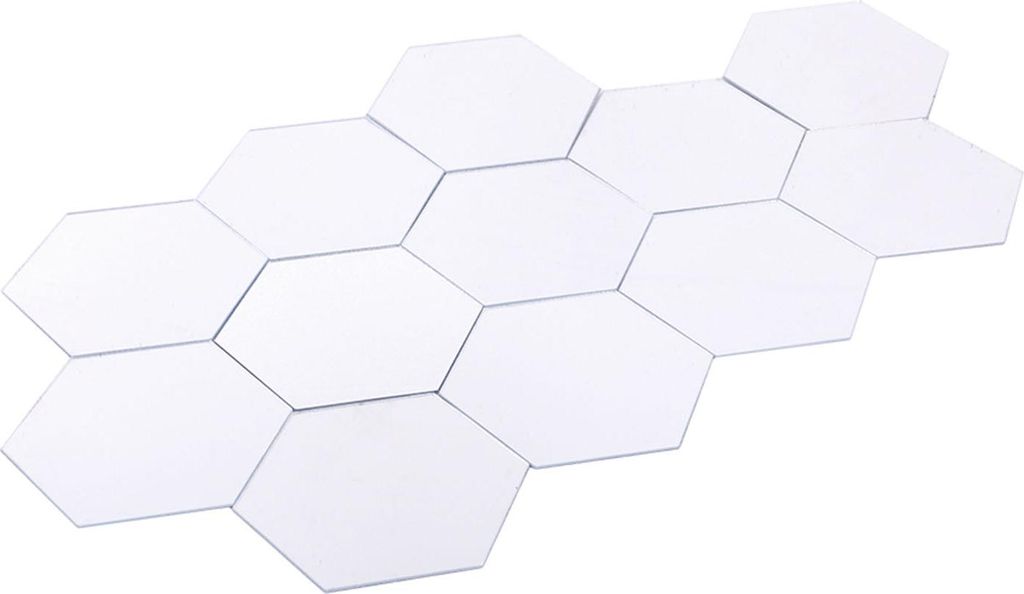 Moderne 12pcs 3D-Spiegel-Effekt Acryl Wandaufkleber abnehmbar DIY Home Decor Kunst