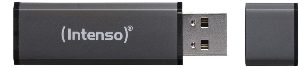 Memoria USB 2.0 de 8 GB, línea Alu, color gris antracita Imagen del producto 