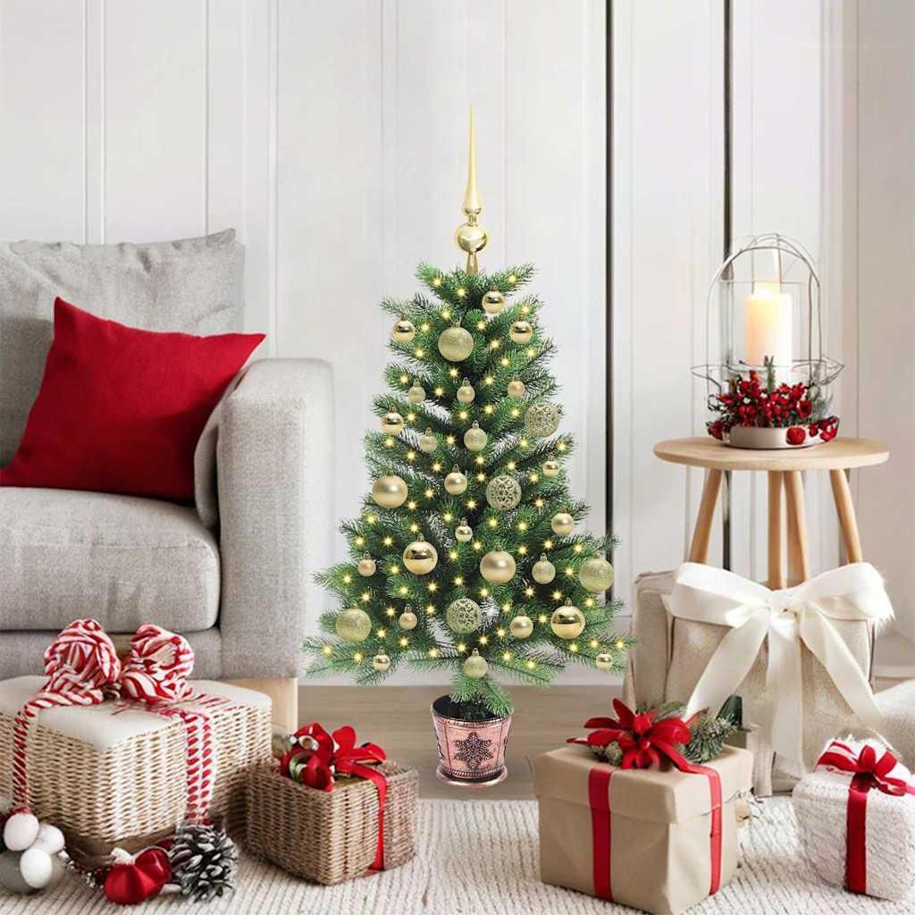 "Schlussverkauf" Weihnachtsbaum(1 pc) - Kunstbaum/Tannenbaum - mit 150 LEDs mit Ständer Grün 90 cm PE C7622
