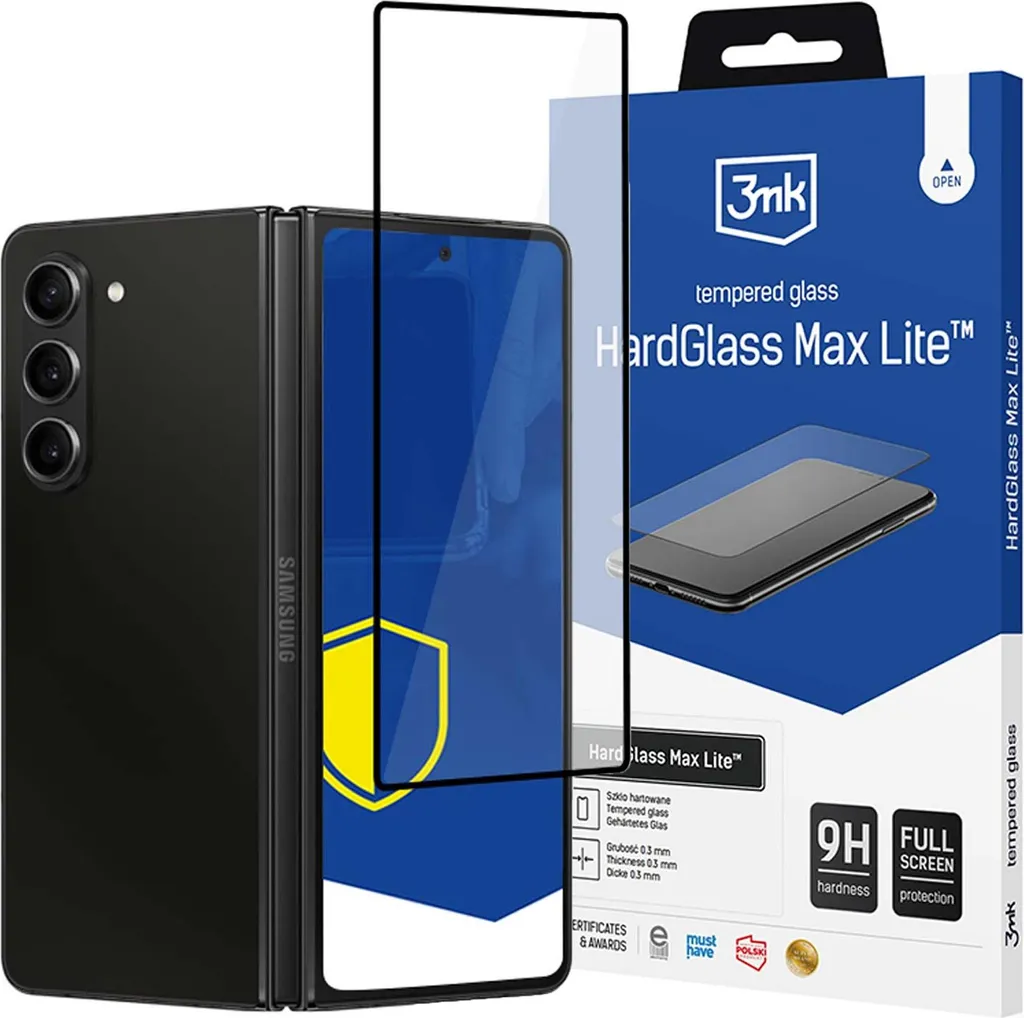 Vetro 3mk HardGlass Max Lite Nero per Samsung Z Fold 6 - Spacca!