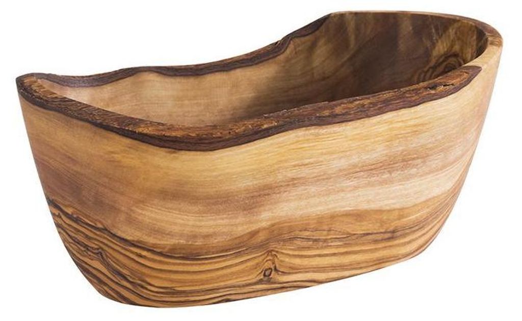 APS 908 Schale OLIVE, Olivenholz, 16 x 9 cm, Höhe 7 cm, naturbedingte Abweichung in Form, Maserung und Größe