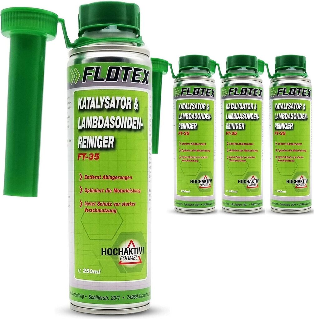 Flotex Katalysator & Lambdasondenreiniger, 4 x 250ml Reiniger Additiv
