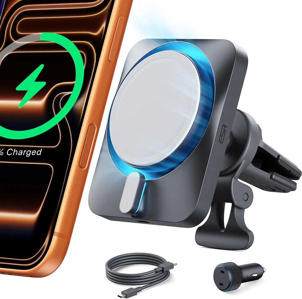 Chargeur sans fil magnétique ESR 15W CryoBoost pour iPhone 15/14/13/12