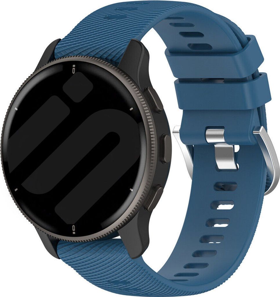 Strap-it Smartwatch-Silikonarmband – geeignet für Garmin Vivoactive 4 (45 mm) / Venu 2 / Venu 3 / Forerunner 255 / Forerunner 265 – blau