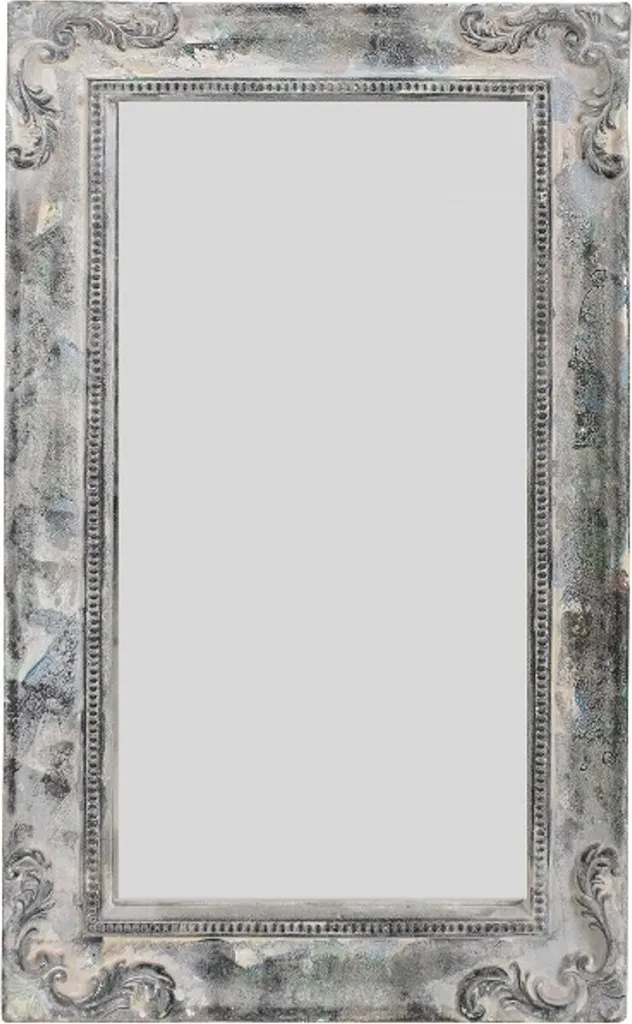 Miroir Mural Baroque Gris Antique 30x50 cm - Miroir Décoratif de Luxe
