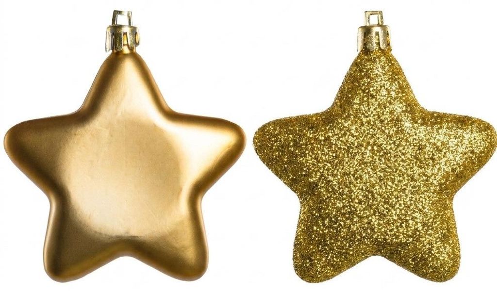 TrendLine Weihnachtskugeln Sterne bruchfest, langlebig 7 cm Produktbild 