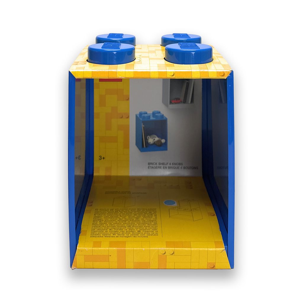LEGO Brick 4 Knöpfe Baustein Regal blau Produktbild 