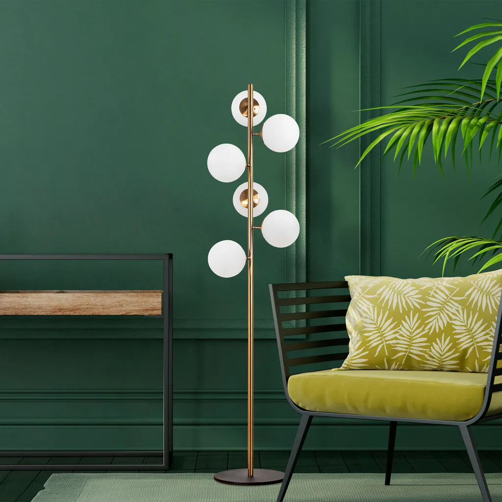 Opviq Fazli FLG : Lampadaire Vintage Millésime en Métal 163 cm