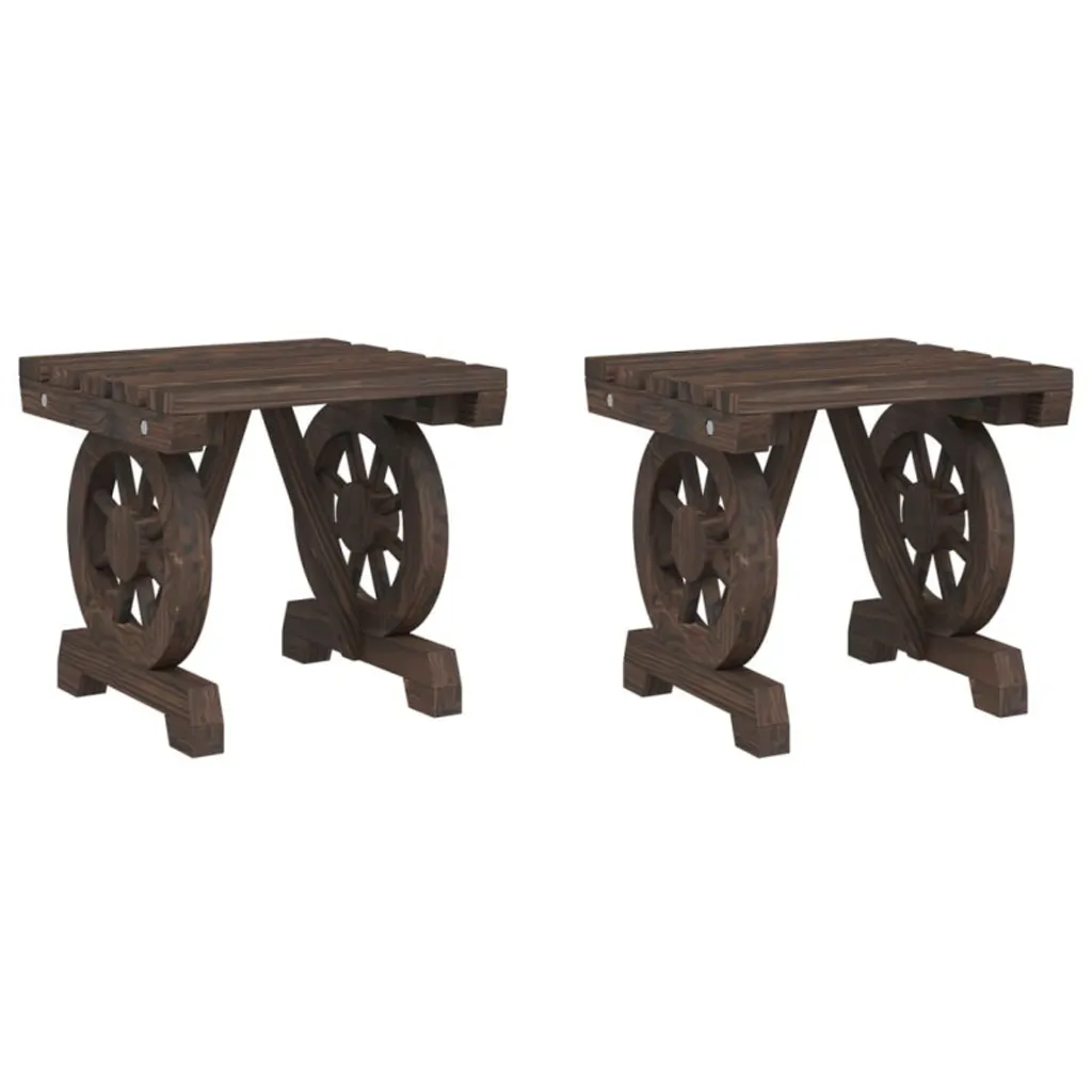 Set Relax Giardino 2 Poggiapiedi Legno Abete Massiccio - Promo