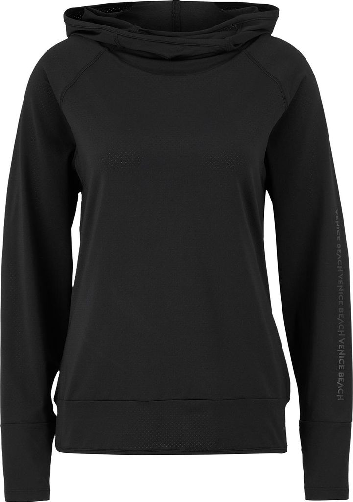 Venice Beach Damen Minka Reflektorprint Fitnesspulli 100293 black : XS : black Farbe: black Größe: XS