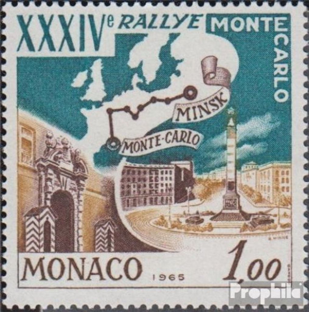 Briefmarken Monaco 1964 Mi 793 (kompl.Ausg.) postfrisch Rallye