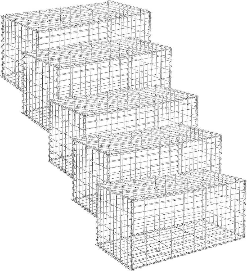 SONGMICS 5 kusů gabionových košů 100 x 50 x 50 cm pro Obrázek produktu 