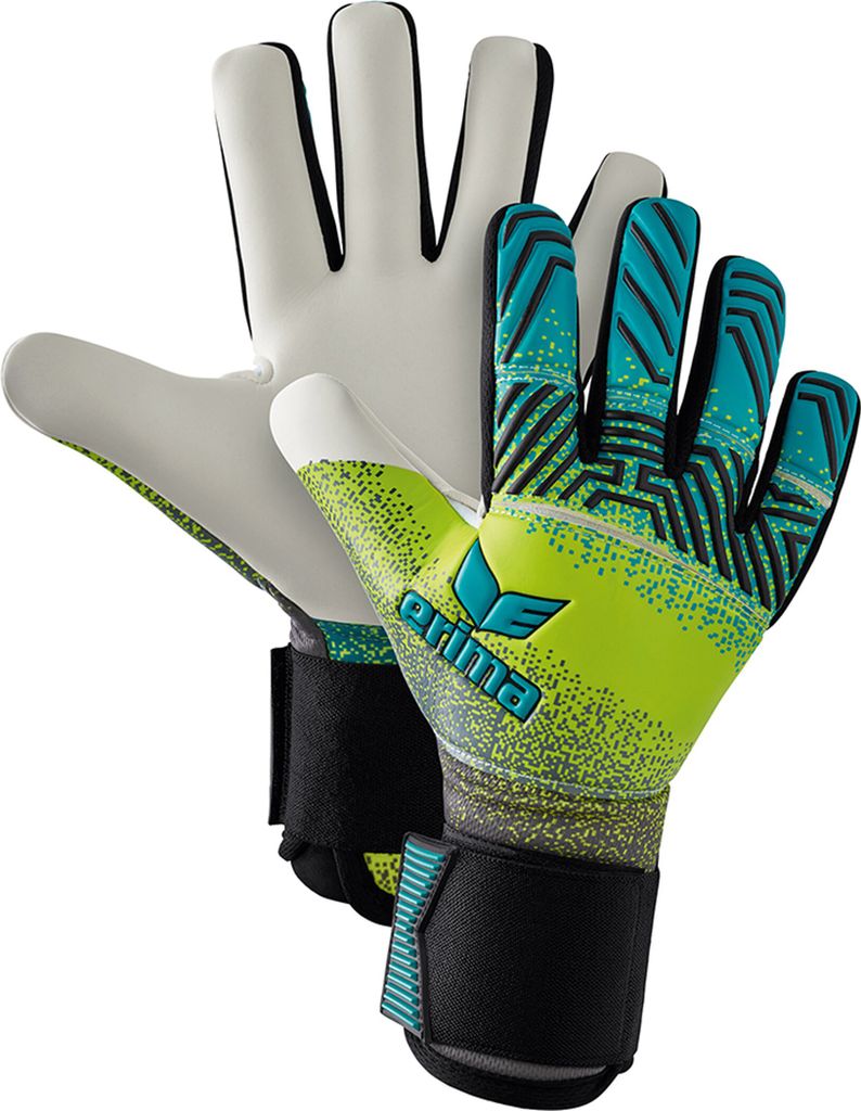 Erima Fußball Torwarthandschuhe FLEX RD Robusto Herren schwarz petrol lime Gr 9,5