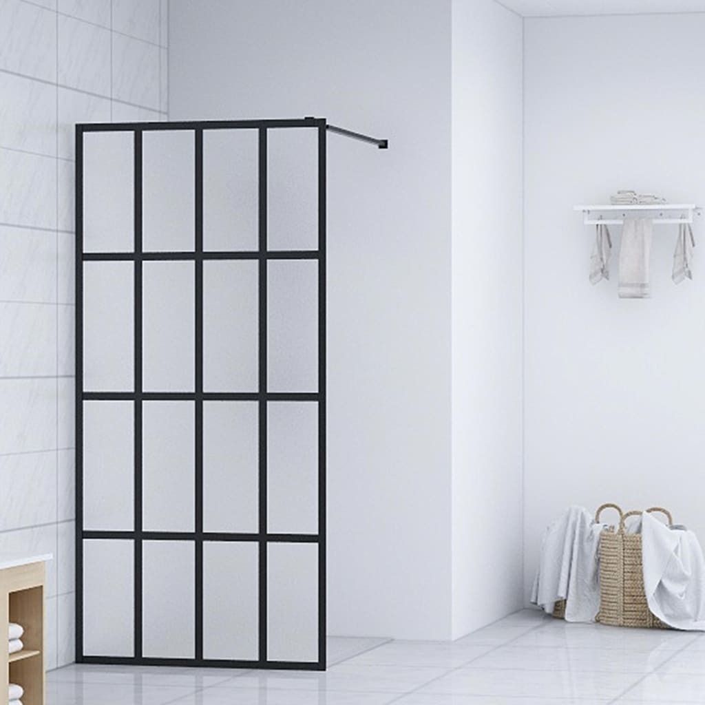 "im Angebot" Duschwand für Walk-in Dusche Mattes Sicherheitsglas 90x195 cm - Duschabtrennungen CC692