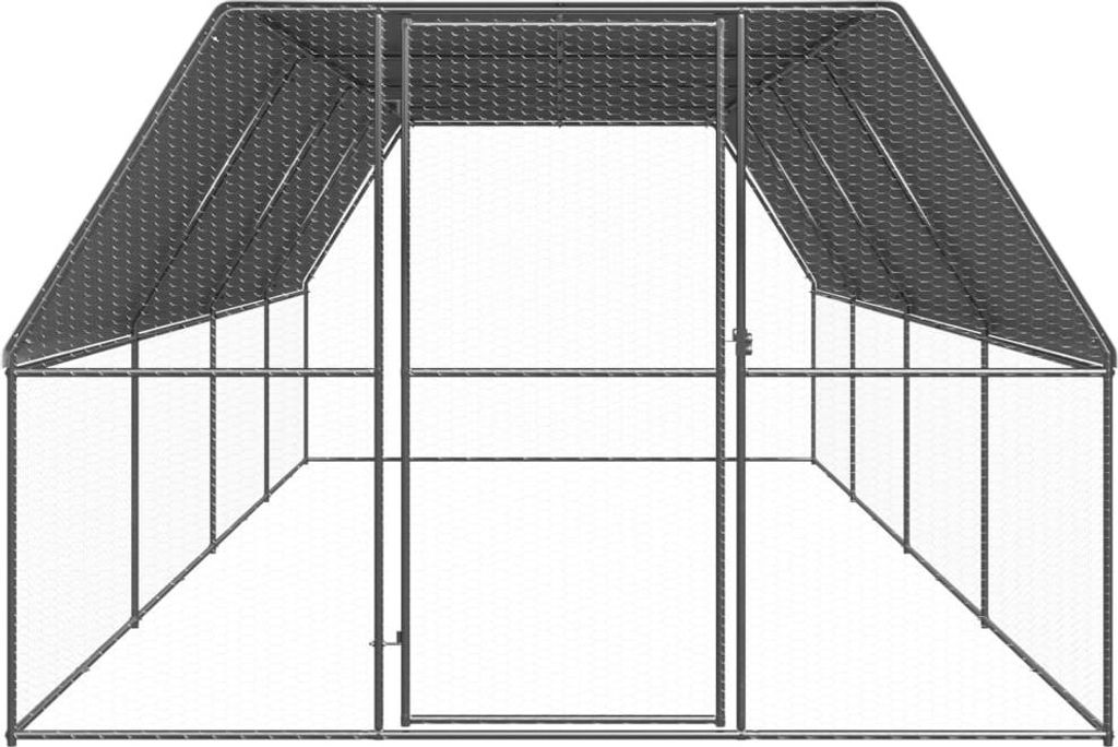 vidaXL Vonkajšia klietka pre kurčatá 3x8x2 m Pozinkovaná Obrázok produktu 