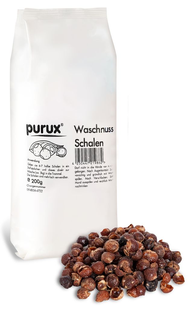 purux Waschnüsse, Waschnussschalen 1kg + 200g Bonus, Produktbild 