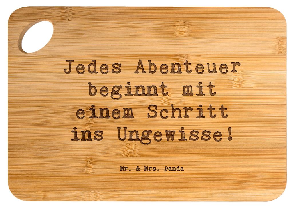 Mr. & Mrs. Panda Schneidebrett Spruch Ungewissheit akzeptieren - Transparent - Geschenk, Inspiration, Trost, Hoffnung, Hackbrett, Vertrauem, Frühs...