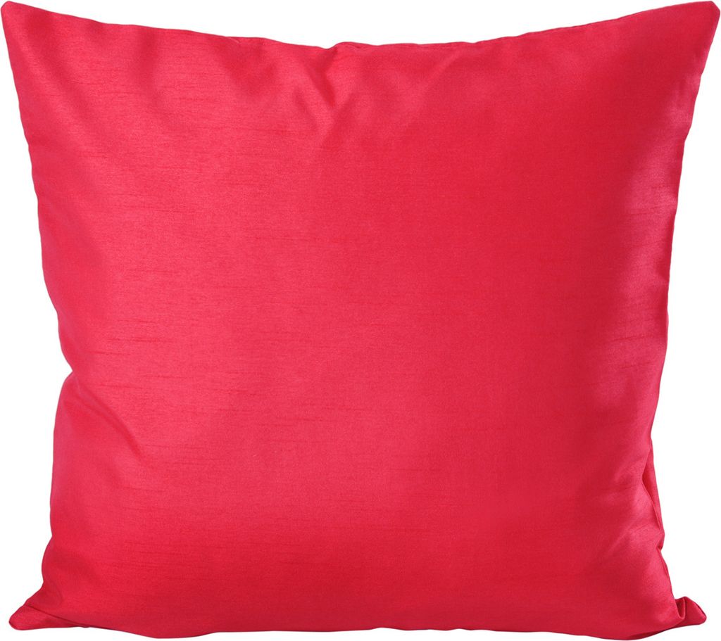 Kissenhülle Seidenglanz uni Kissenbezug pink 50x50