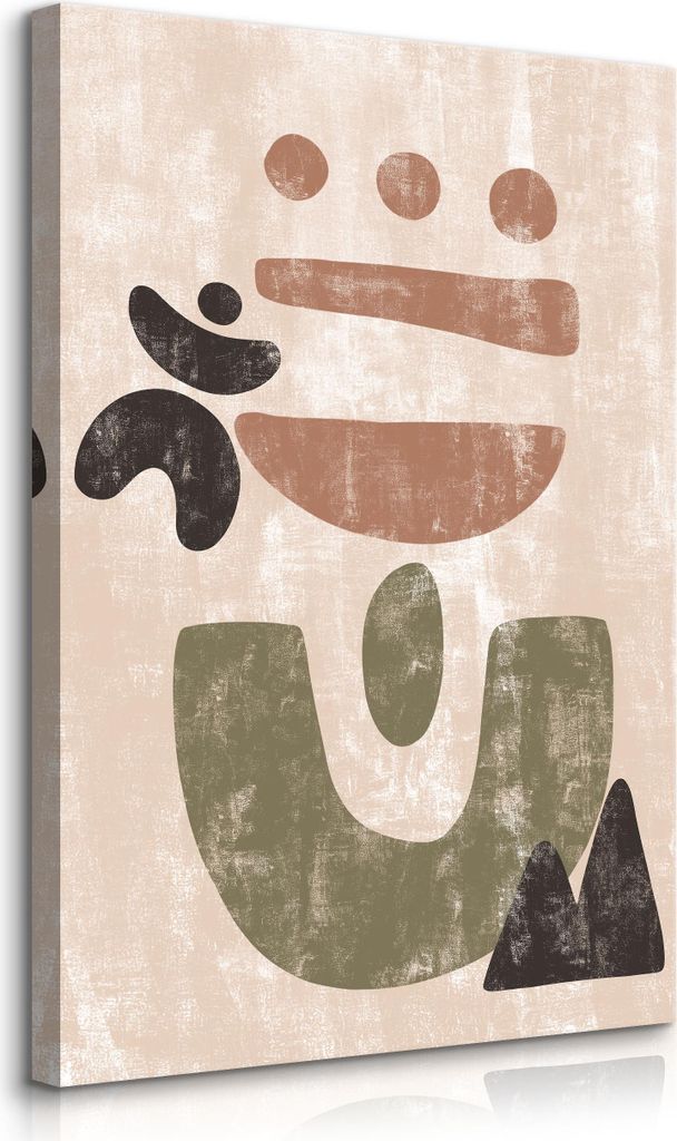 Muralo Leinwandbild Canvas Etnische Muster ABSTRAKTION Boho Stil für Wohnzimmer Br. 50cm x Hö. 70cm