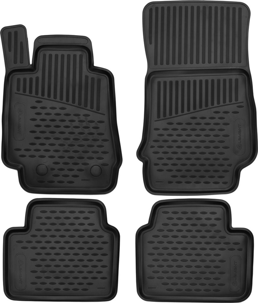 Fussmatten Set Element TPE Gummi 3D, wasserdicht, hoher Rand, rutschfest, passgenau – kompatible mit ALFA Romeo Giulia (II), 4 x 2, rear wheel dr...