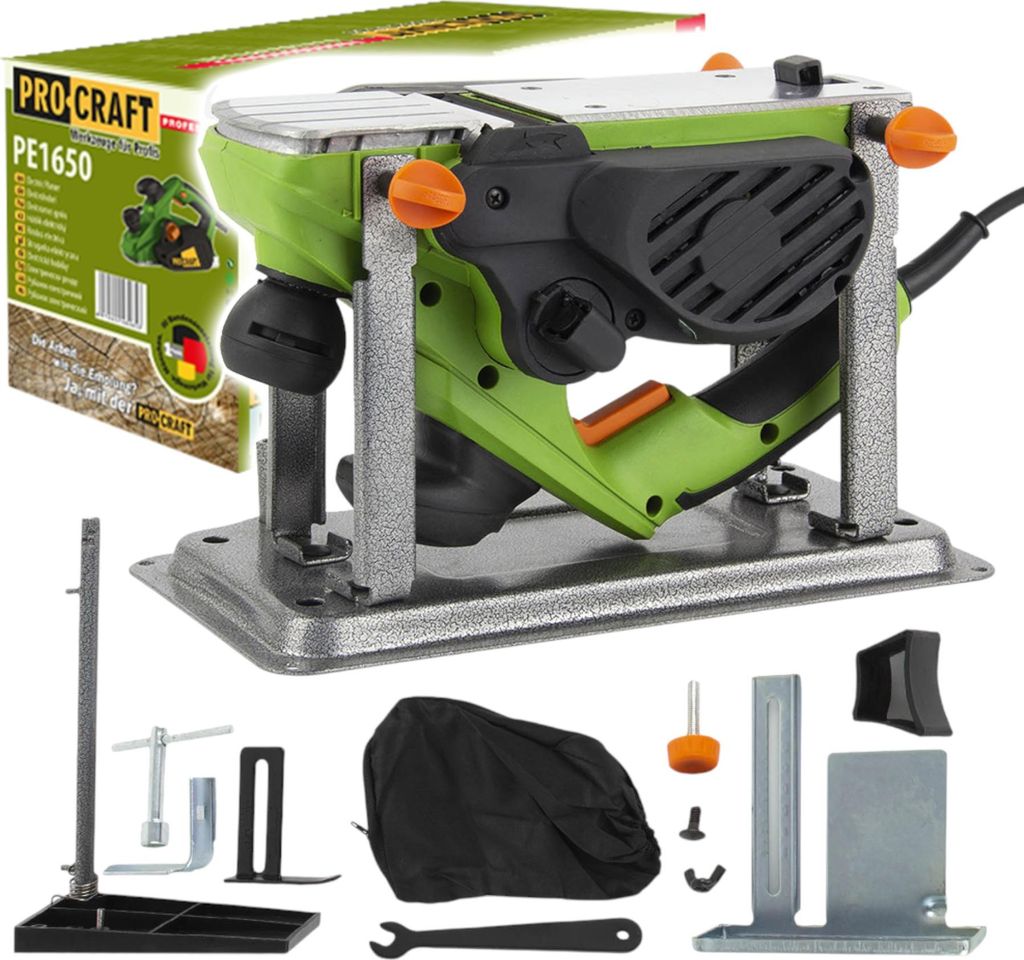 Procraft PE1650 Elektro Hobel 850 Watt 82 mm Hobelbreite Produktbild 