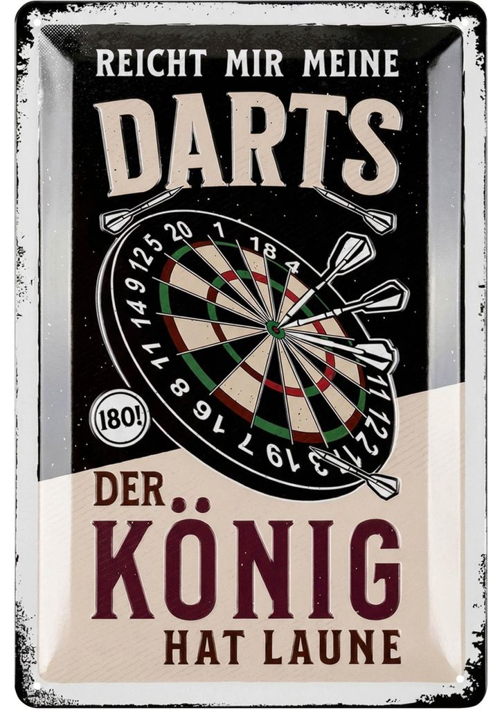 LANOLU Retro Blechschild Dart, Bar, Kneipen und Partykeller Produktbild 