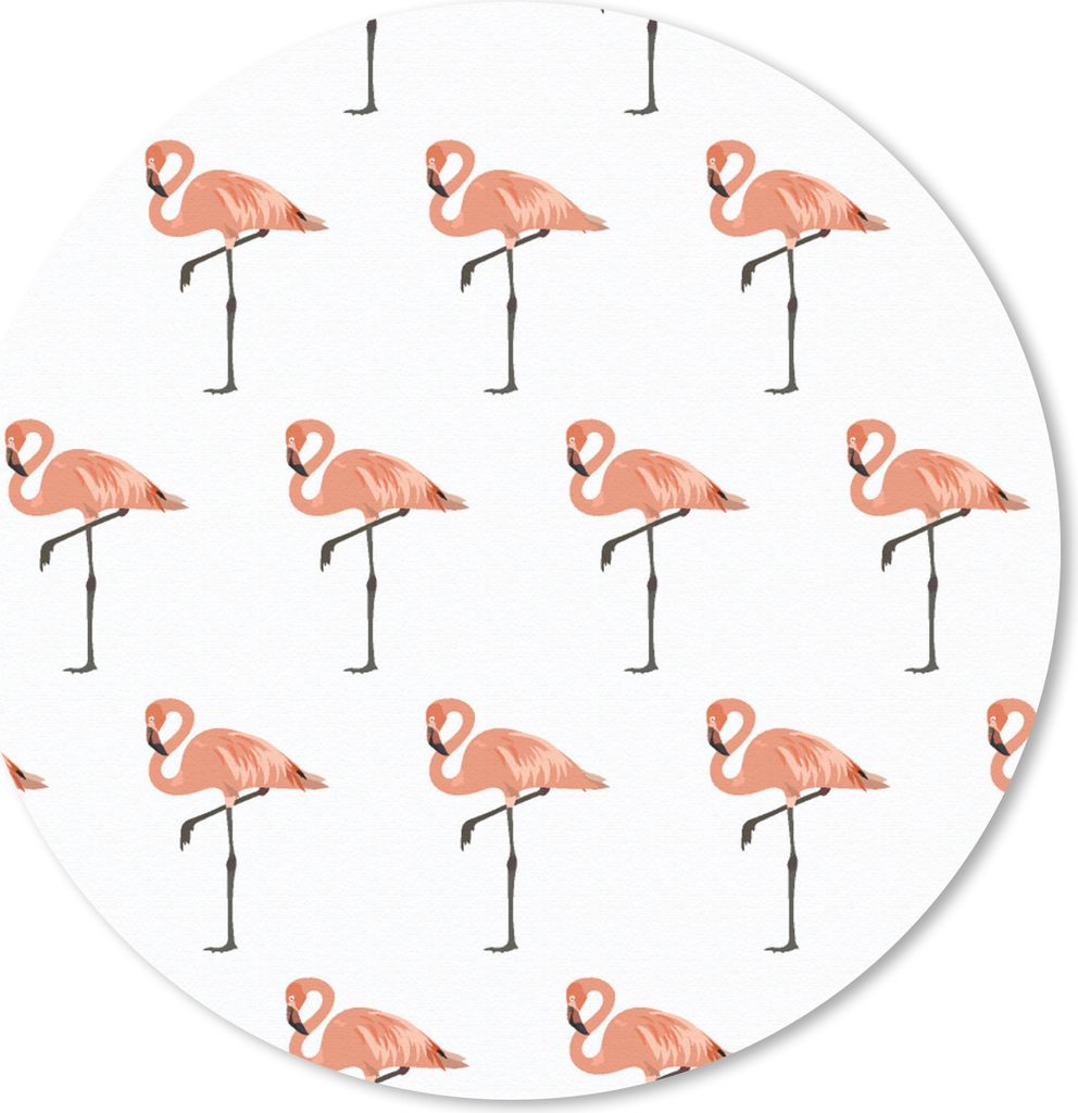 MuchoWow Mauspad Mousepad Muster - Vogel - Flamingo 20x20 cm - Mousepads - Maus Mat - Pad - Mausunterlage - Schreibtischmatte