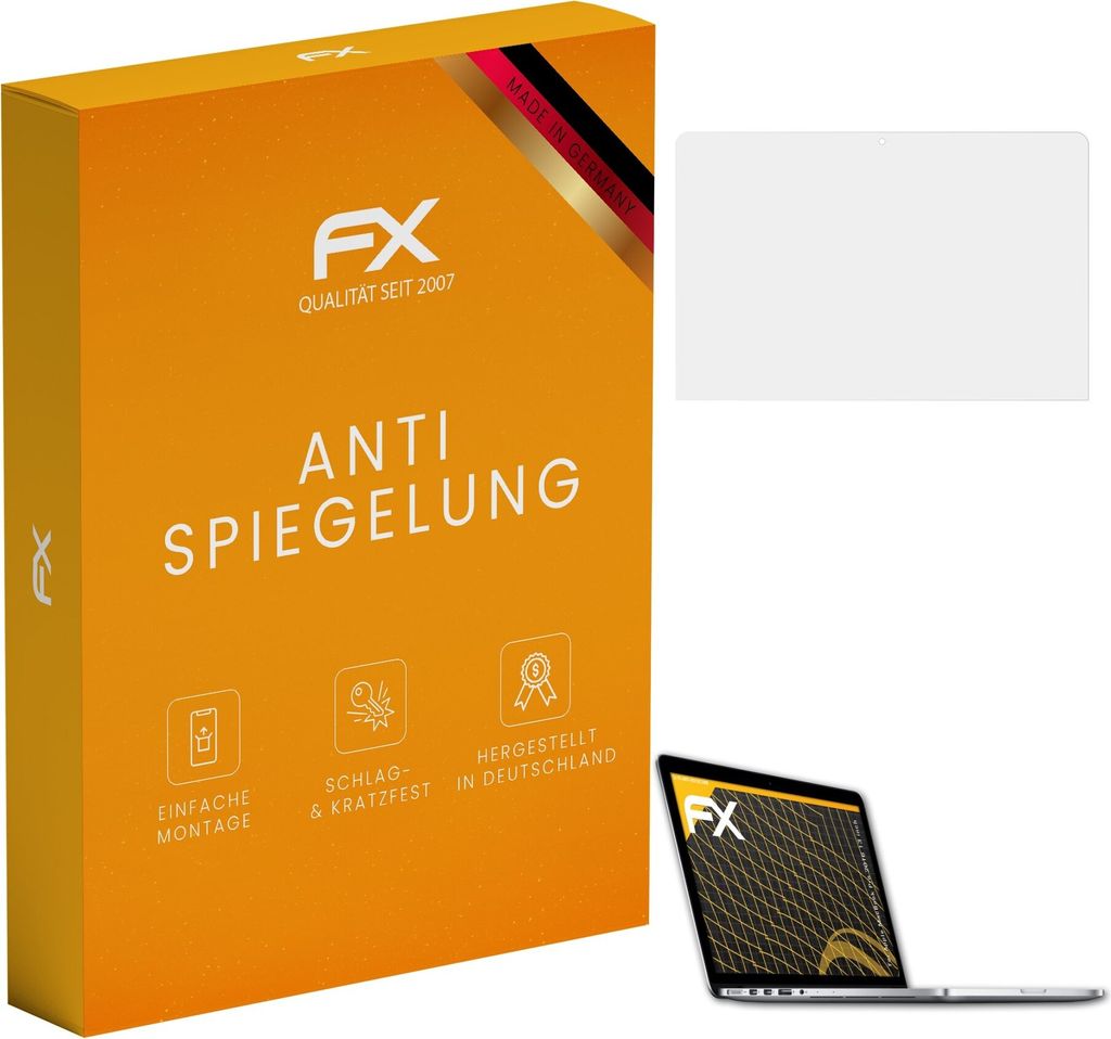 atFoliX FX-Antireflex 2x Schutzfolie kompatibel mit Apple MacBook Pro 2016 13 inch Displayfolie