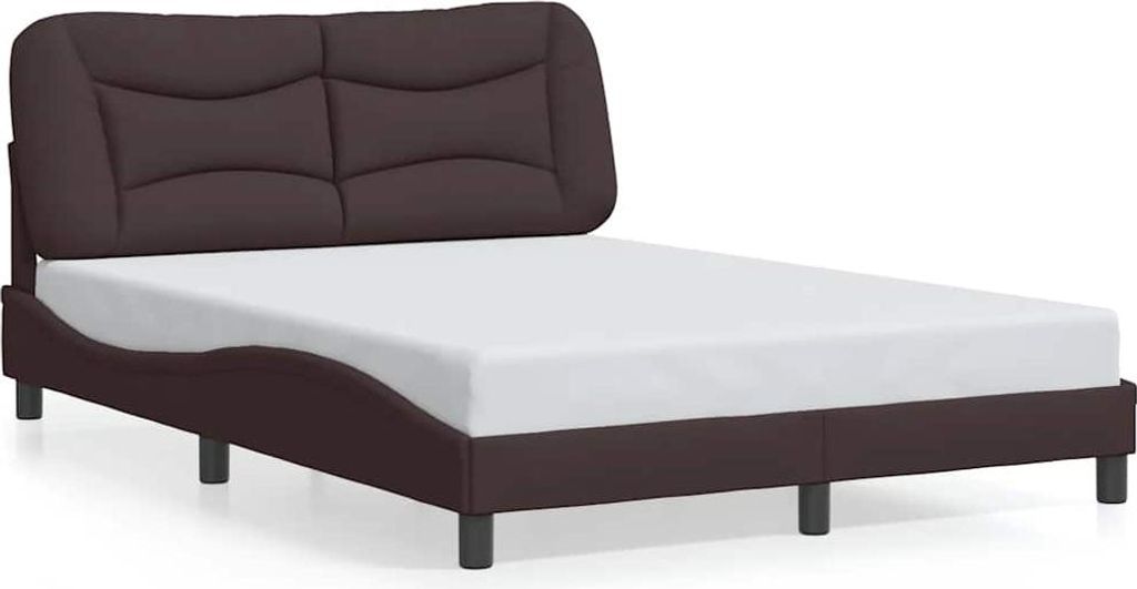 vidaXL Bettgestell ohne Matratze "Hvar" Dunkelbraun 140x190 cm Stoff