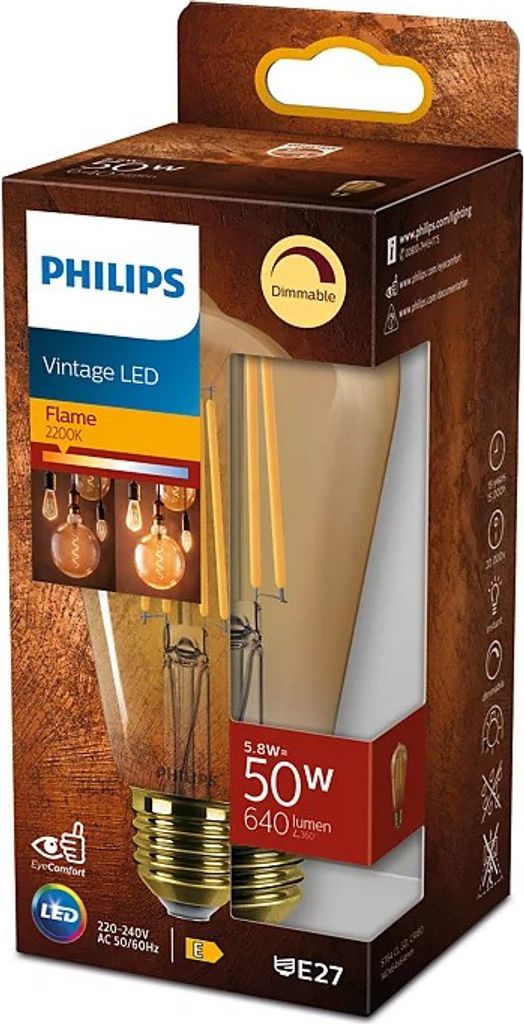 Philips 8719514337794, 5,8 W, 50 W, E27, 640 lm, 15000 h, Obrázok produktu 