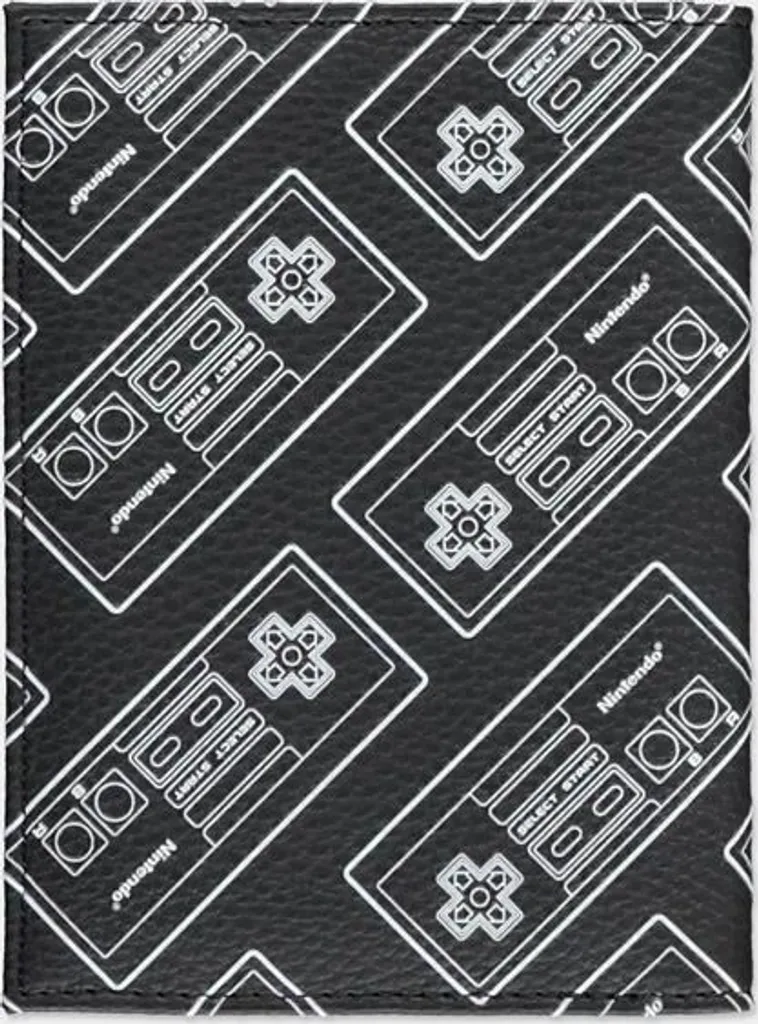 Portafoglio Nintendo NES AOP Passport Nero - Accessorio Gaming Retro