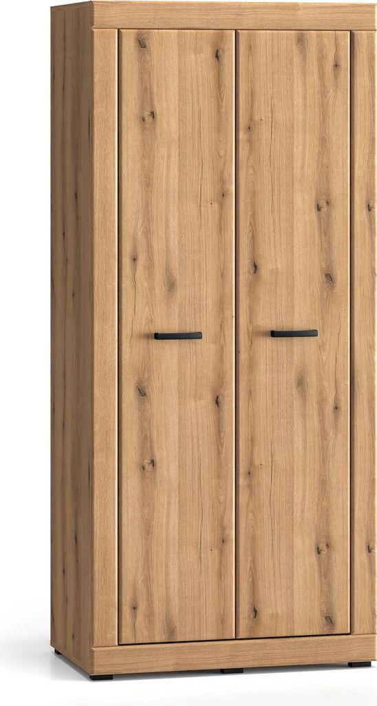 Kleiderschrank Dora Garderobenschrank 87x53x195cm Evoke Eiche 2-türig