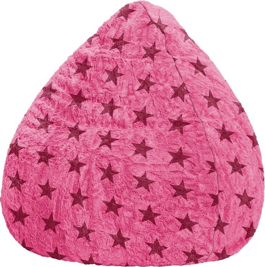 BeanBag Fluffy Stars XL 70 x 110 cm,  Pink Produktbild 