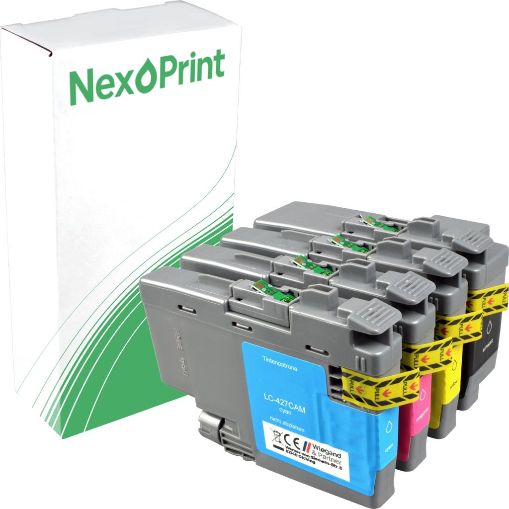 NexoPrint LC-427 Multipack (Schwarz + Farbe) Druckerpatronen kompatibel zu Brother MFC-J 6957 DW MFC-J 6957 DWT MFC-J 6959 DW ca. 7500 Seiten