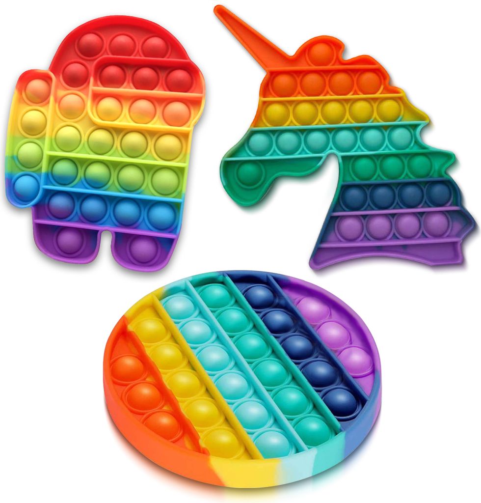 3x Fidget Toy Push it Pop up Bubbles Beruhigung Spielzeug Kids TikTok ReisespielAuswahl:13_3x Mix