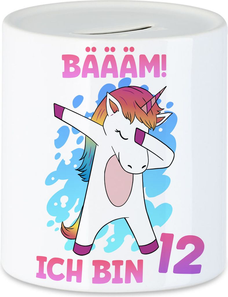 Bäääm Ich Bin 12 Spardose Einhorn 12. Geburtstag Geburtstagsgeschenk Einhorn-Fans Dabbing