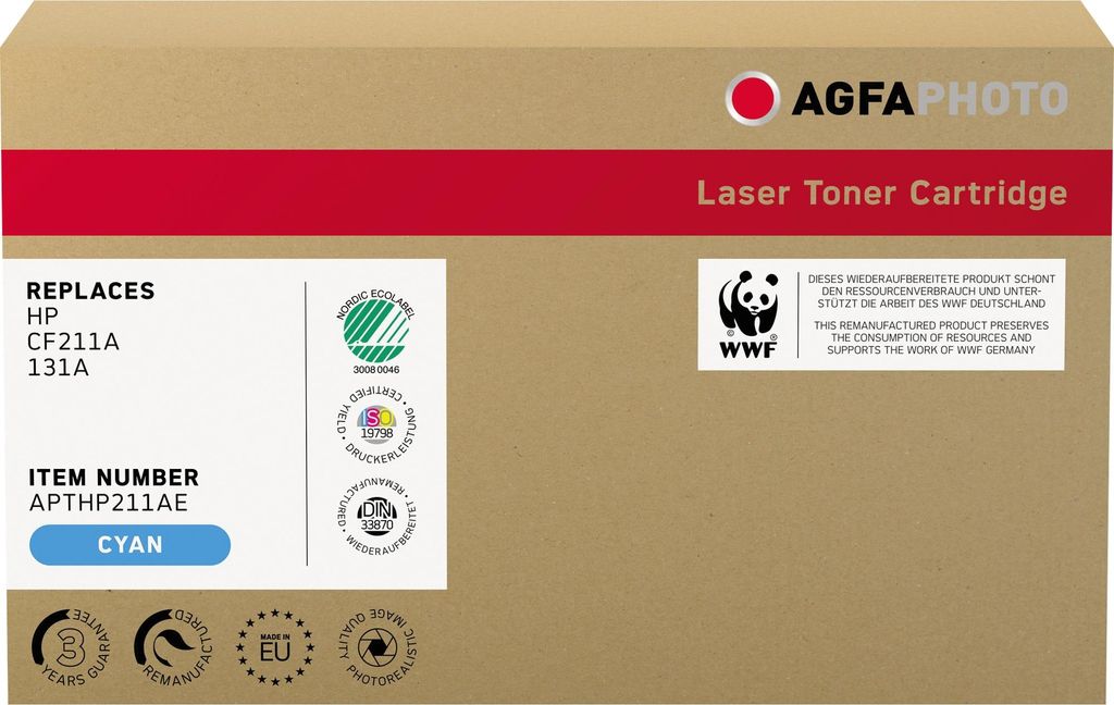 AgfaPhoto Toner APTHP211AE wie HP CF211A 131A cyan