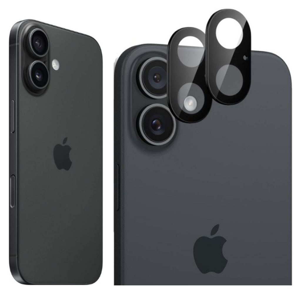 CLM-Tech 2X Kameraschutz kompatibel mit iPhone 16 Plus Kameraglas Panzerfolie Panzerglas Crystal Clear Kameraschutzfolie 9H Glas Schutz Glas Linse ...