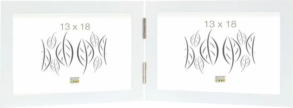 Doppia Cornice 10x15 Bianco Legno S68FK | La Scelta Giusta!