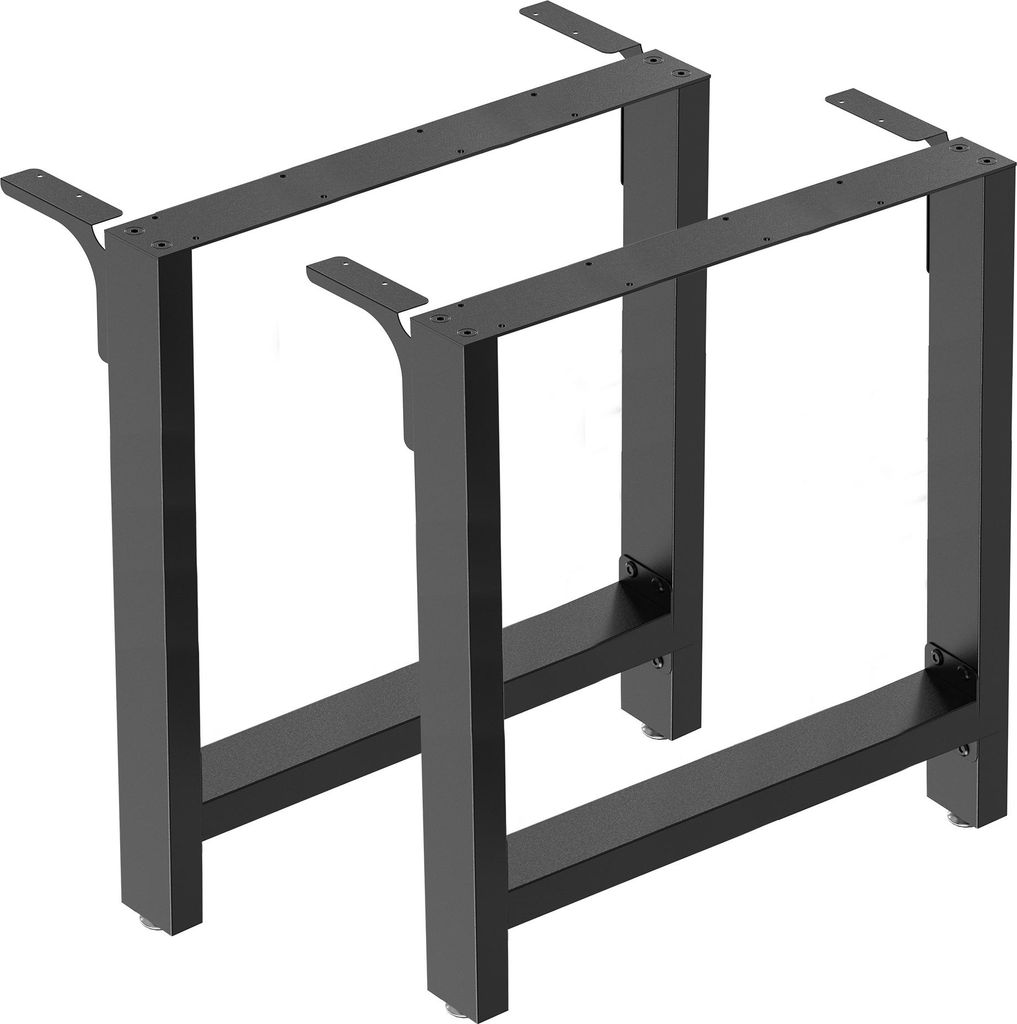 Wiltec Tischbeine aus Stahl 2er Set 80x72cm Vierkantrohre Produktbild 