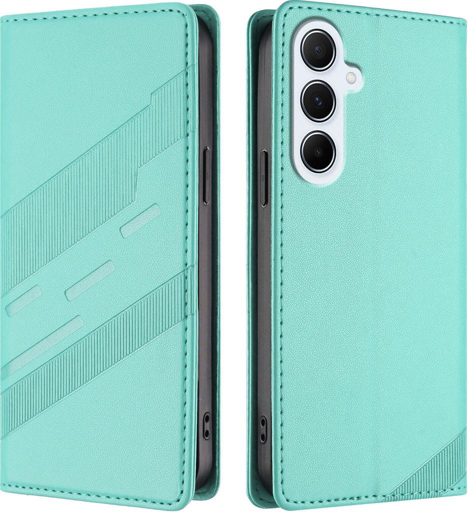 Hülle für Samsung Galaxy A26 5G, Kunstleder Brieftaschen Handyhülle mit Kartenfach und Standfunktion Türkis