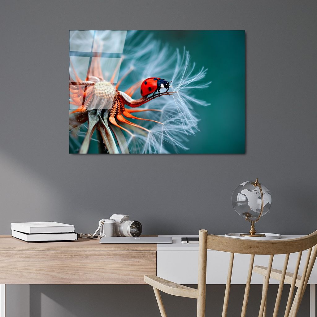 Wallity, UV-277 50 x 70, Dekorative Malerei aus gehärtetem Glas, 100 % gehärtetes Glas, Mehrfarbig, 50 x 70 cm