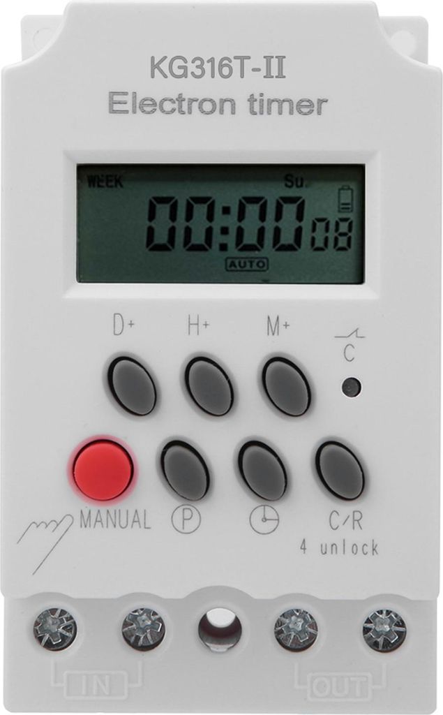 Elektronischer Zeitschalter mit Mikrocomputer, intelligenter Großstrom, KG316T-II, 220 V AC, 30 A