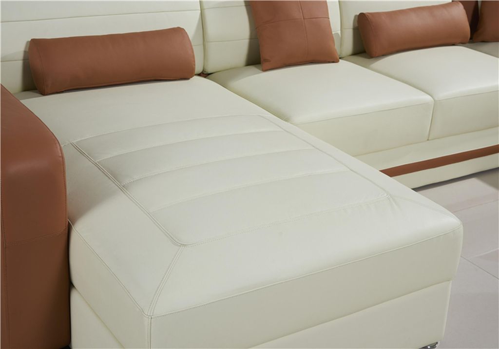 Designer Couch U Form Ecksofa Polster Couch Leder Garnituren Wohnlandschaft Neu