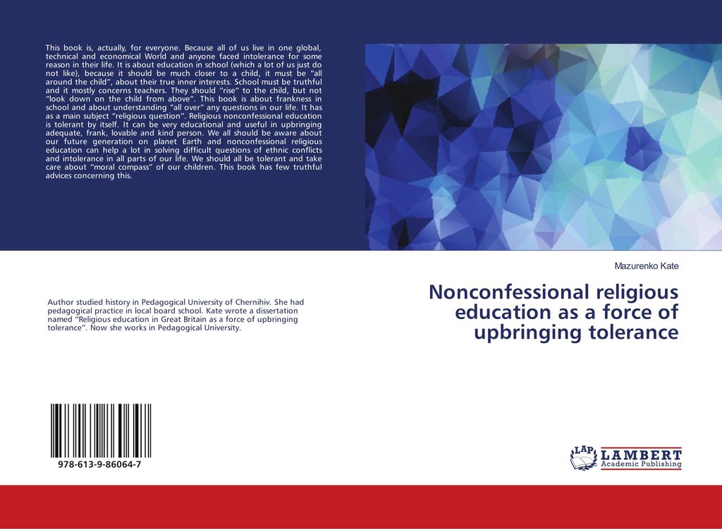 Nonconfessional religious education as a force of upbringing tolerance