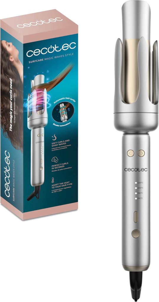 Cecotec Automatischer Lockenstab SurfCare Magic Waves Style 41 W Keramik- Hair