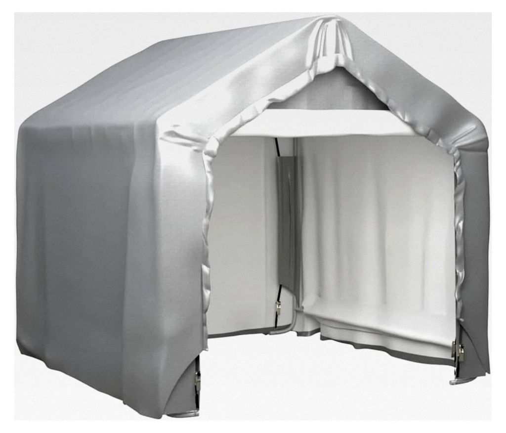 Lagerzelt UV-beständig Industriezelt Zelthalle Zeltgarage Garagenzelt Weidezelt Foliengarage Unterstand Lagerhalle Grau 180x180cm